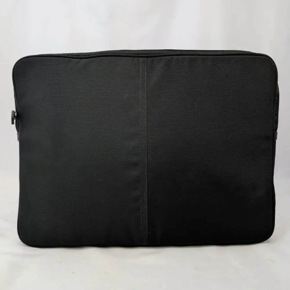 Coach Laptop Sleeve Case Black Nylon Perforated Leather Computer Bag Mens Padded